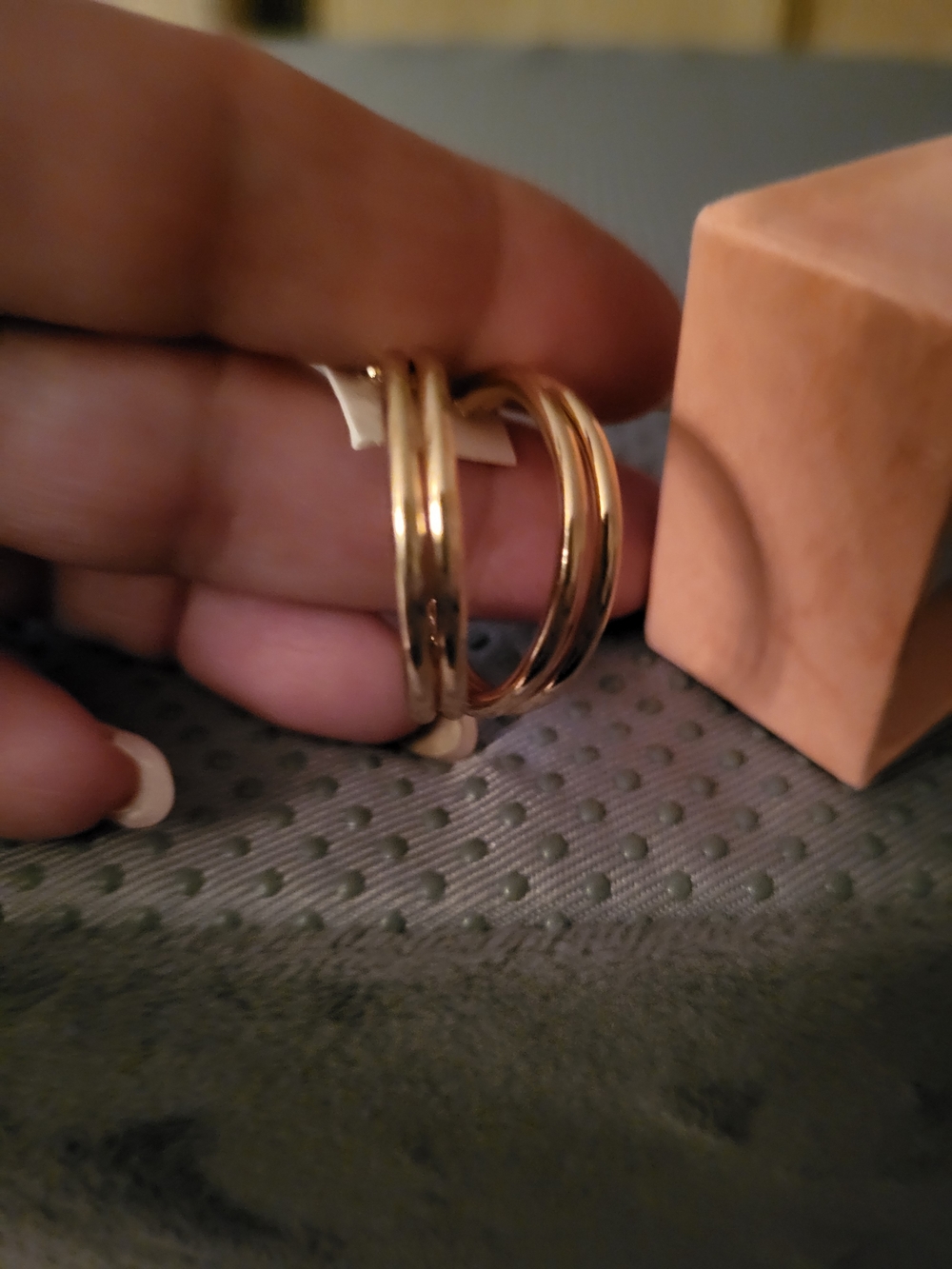 Classic Gold-Tone Double Hoop Earrings NWOT